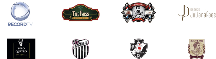 Logos de parceiros da Mais Cabello